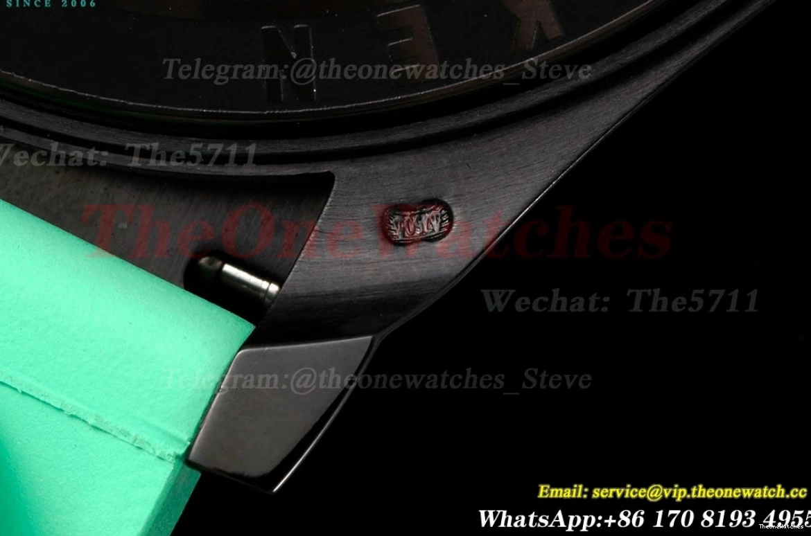 N6F Skeleton DLC Rubber 40mm Green RU DD4130 Dial Blaken On Daytona 0328